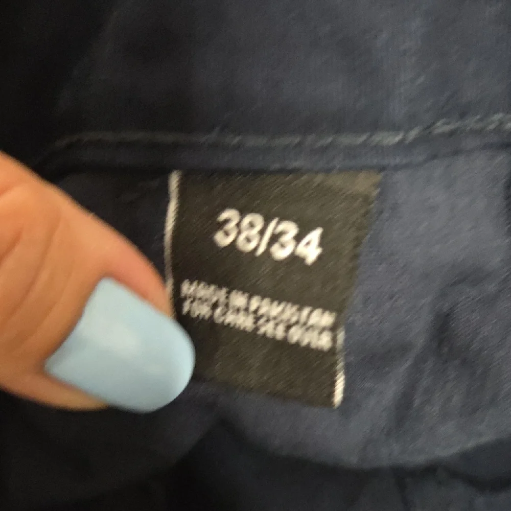Spark Men’s Blue Pants Size 38x34 Cotton Stretch Dress Pants Blue Dark